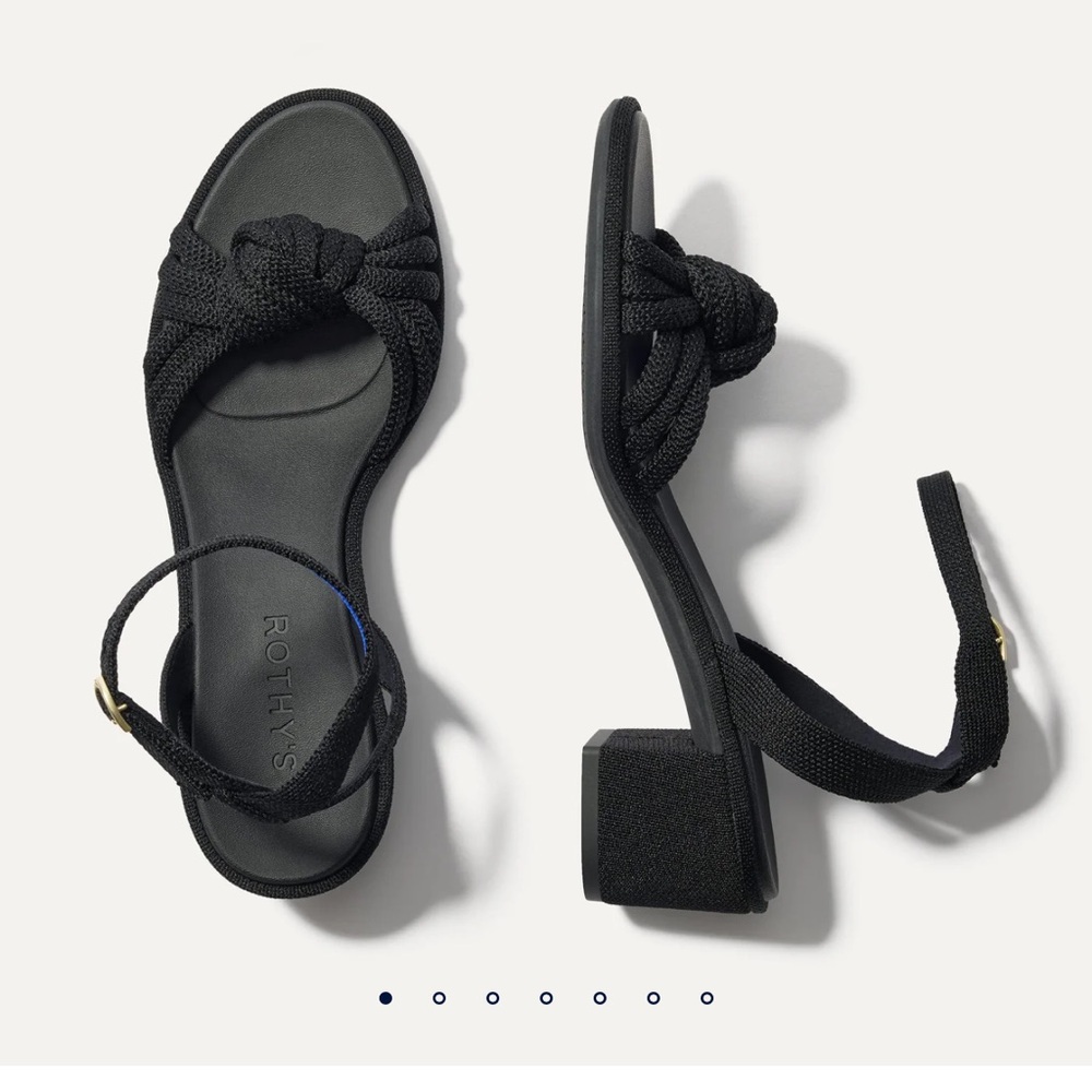 NWT Rothy's Black Sandals Eco-Friendly Comfort